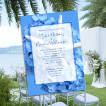 Mariage Elégant sur la Côte avec Fleurs Bleues et