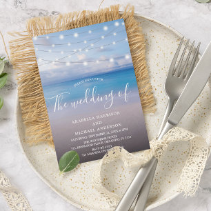 Invitation Mariage élégant sur la plage