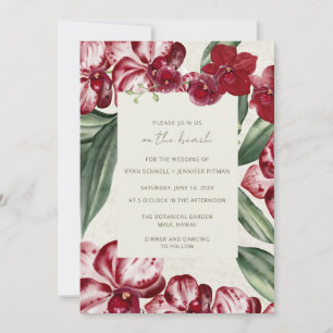 Invitation Mariage élégant sur la plage d'une île tropicale