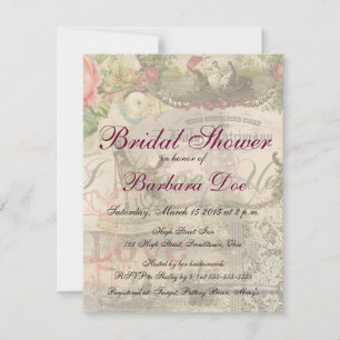 Invitation Mariage Élégant Vintage Antique Mariage Antique