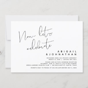 Invitation Mariage Elopement, célébrons maintenant