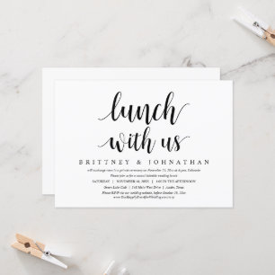 Invitation Mariage Elopement, Déjeuner Avec Nous, Newlyweds I