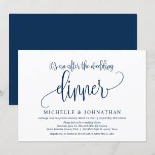 Invitation Mariage Elopement, et After the mariage Dinner Inv