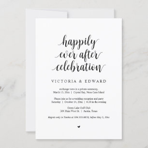 Invitation Mariage Elopement, Heureusement Jamais Après Céléb