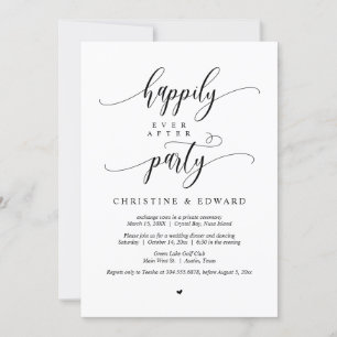 Invitation Mariage Elopement, Heureusement Jamais Après Fête 