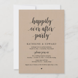 Invitation Mariage Elopement, Heureusement Jamais Après La Fê
