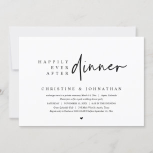 Invitation Mariage Elopement, Heureusement Jamais Après Le Dî