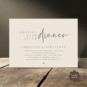 Invitation Mariage Elopement, Heureusement Jamais Après Le Dî