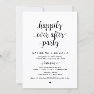 Invitation Mariage Elopement, Heureusement Jamais Après L'Inv