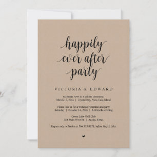 Invitation Mariage Elopement, Heureusement toujours après la
