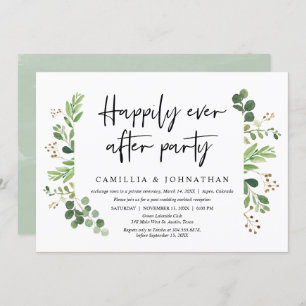 Invitation Mariage Elopement, Heureusement toujours après Par