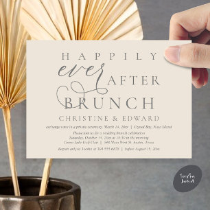 Invitation Mariage Elopement, Heureux Jamais Après Brunch