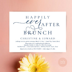 Invitation Mariage Elopement, Heureux Jamais Après Brunch