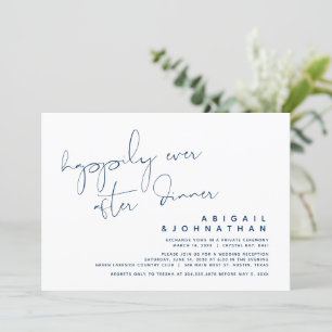 Invitation Mariage Elopement, Heureux Jamais Après Le Dîner I