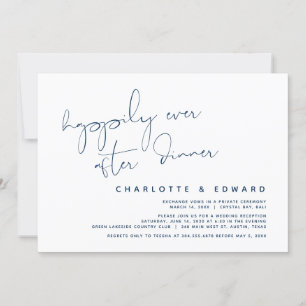 Invitation Mariage Elopement, Heureux Jamais Après Le Dîner I