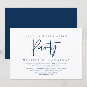 Invitation Mariage Elopement, Heureux toujours après la fête 