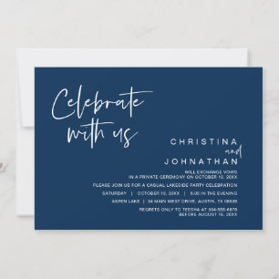 Invitation Mariage Elopement Party, Célébrez avec nous Invita