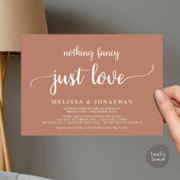 Mariage Elopement, Rien De Fancy Just Love Diner