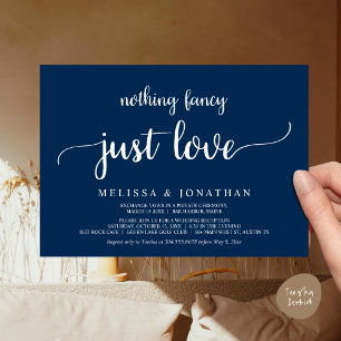 Invitation Mariage Elopement, Rien De Fancy Just Love Diner