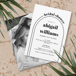 Invitation Mariage en arc noir et blanc