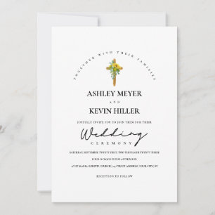 Invitation Mariage en bois de feuillage des tournesols et euc