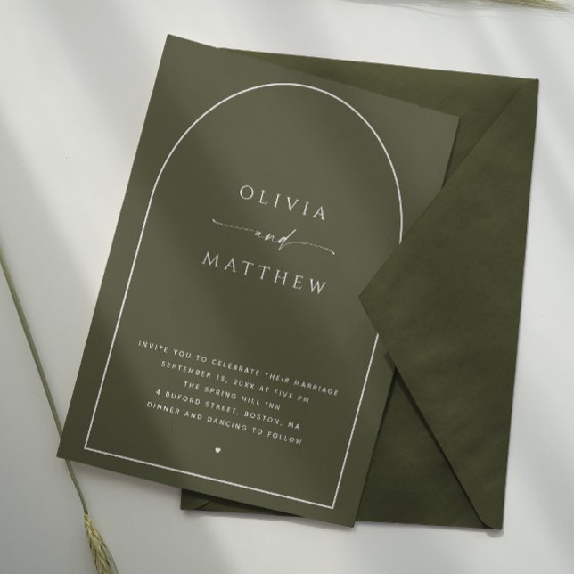 Invitation Mariage en bois de l'Arche de Sage Sombre. Photo f (Créateur téléchargé)