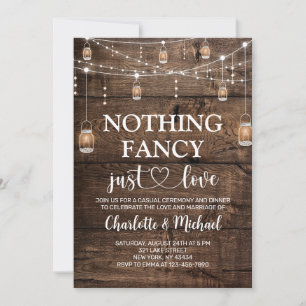 Invitation Mariage en Bois Rustique Rien de Fantaisiste Juste