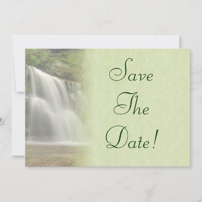 Invitation Mariage en Cascade Enregistrer la Date (Devant)