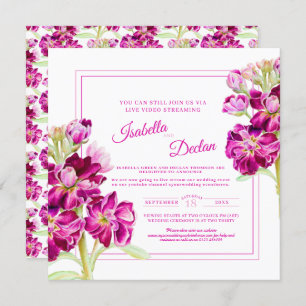 Invitation Mariage en direct de la fleur stock rose