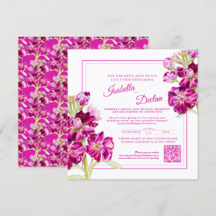 Invitation Mariage en direct de la fleur stock rose