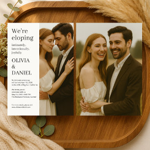Invitation Mariage en Elopement Moderne Élégant Minimaliste P