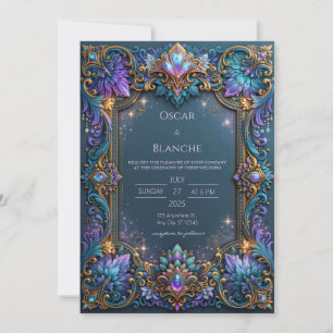 Invitation Mariage en Filigrane de Bijou de Saphir
