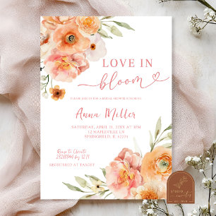 Invitation Mariage en Fleur Rose Tendresse Fête de Fiançaille