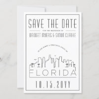 Mariage en Floride | Date à retenir avec silhouett