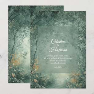 Invitation Mariage en Forêt Enchantée