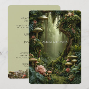 Invitation Mariage en Forêt Enchantée