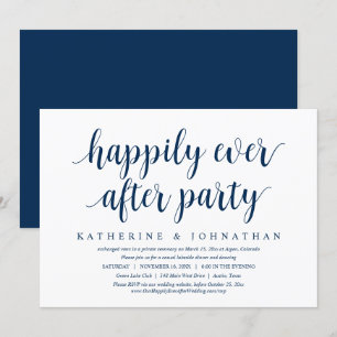 Invitation Mariage en fuite, dîner de fête pour toujours