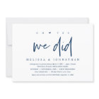 Mariage en fuite, oh oui nous l'avons fait, Fête