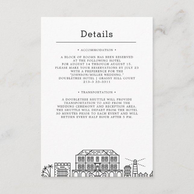 Invitation Mariage en Jamaïque | Détails de l'invité (Devant)