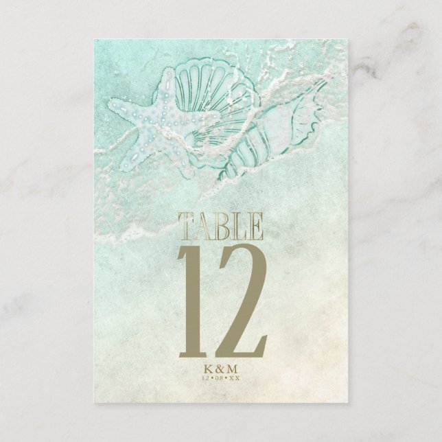 Invitation Mariage en mousse de mer ID837 (Dos)