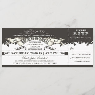 Invitation mariage en noir et blanc