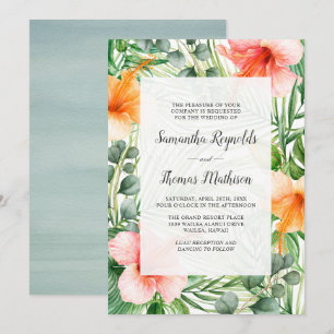Invitation Mariage en Paradise Tropical Hibiscus Floral