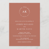 Mariage En Terracotta Attache Minimale Le Monogram