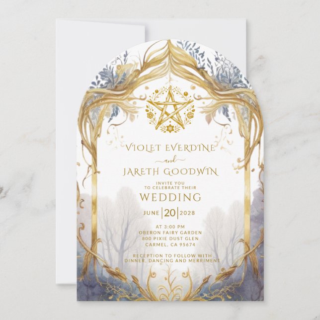 Invitation Mariage Enchanted Forest Portal (Devant)