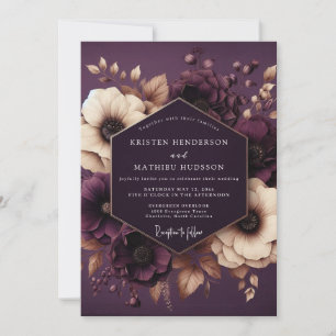 Invitation Mariage Enchantement Botanique aux Prunes