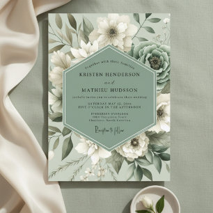 Invitation Mariage Enchantement Botanique de Sauge