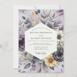 Invitation Mariage Enchantement Floral à la Lavande