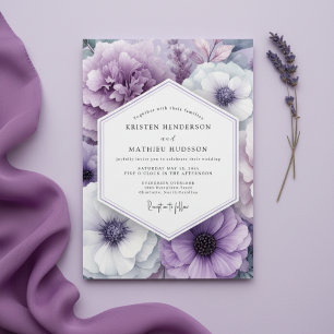 Invitation Mariage Enchantement Floral à la Lavande
