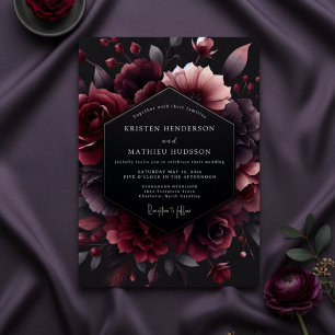 Invitation Mariage Enchantement Floral Bourguignon Maussade