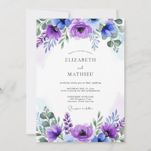 Invitation Mariage Enchanteur Violet de Printemps